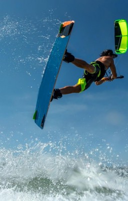 Kitesurfing at Grand Cul de Sac Beach