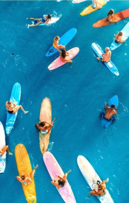 Surfing in Kauai